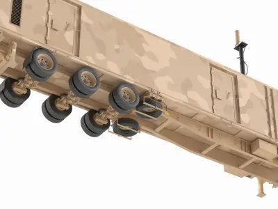  Control Center with Raised Antennas and Truck 