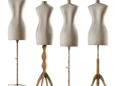 sewing mannequin PBR low poly 4k Low-poly 3D model