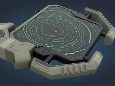 Sci-Fi GPS Device  - Game Ready - PBR Low-poly 3D model