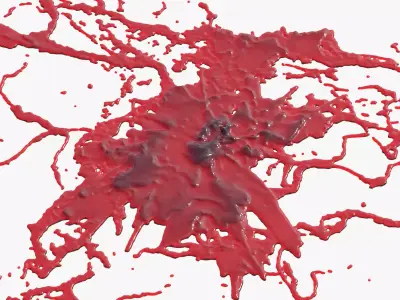 Swirly Blood Splatter Vol2 2 3D model