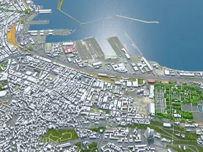 Algiers Algeria 60km Low-poly 3D model