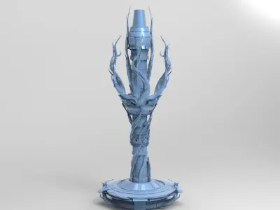 Cthulhu ocean Sci fi Towers collection full  Low-poly 3D model