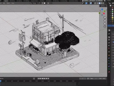 House Low-poly 3D model