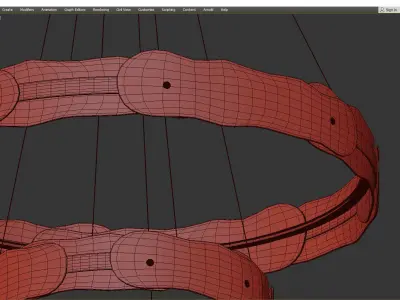 SOLSTICE TIERED PENDANT Low-poly 3D model