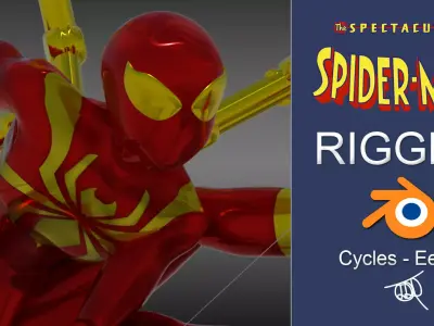 Spectacular Spider - Man Iron Spider Low-poly 3D model