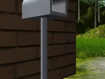 Mailbox Low-poly 3D model