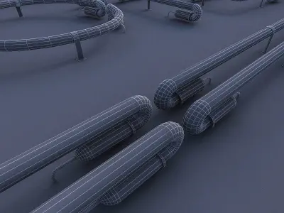 Hotel Neon Sign Low-poly 3D model