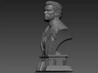 Terminator 2 Bust 3D print model
