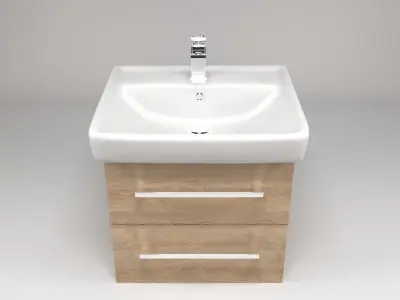 Bathroom Furniture set 01 3D model