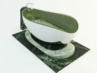 Bathroom design bathtub 3d model 3D model