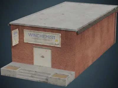 Building 3B Low-poly 3D model