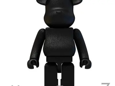 Black Leather Bear Brick 3D model