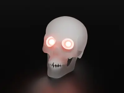 Indirect skull lighting Low-poly 3D model