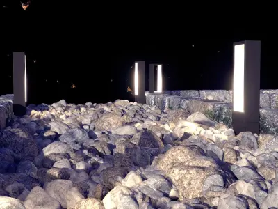 rock light set 3D model