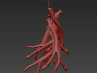 Superordinate Antlers chandelier 4 antlers white von Roll Hill 3D model