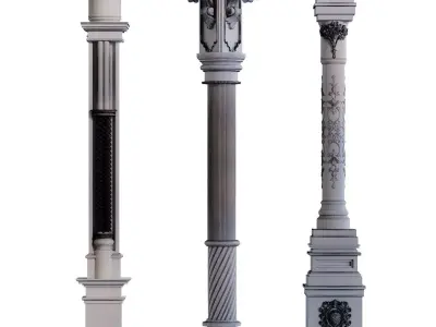 morrocon column  939 Low-poly 3D model