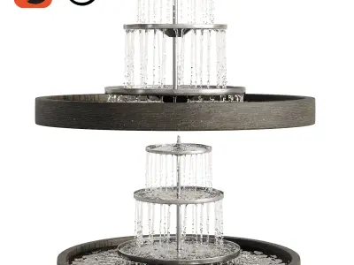 10 Environment Fountain 3D model
