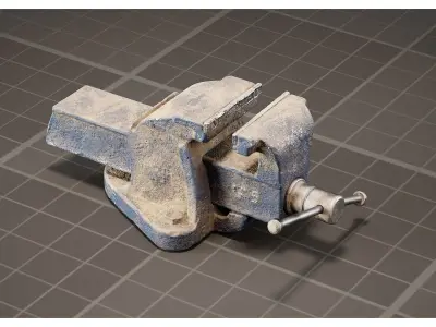 Heavy Duty Workbench Vice Tool 3D model