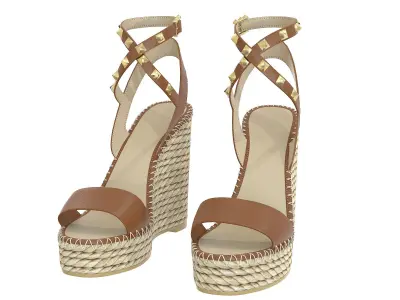 Valentino 125mm Rockstud Sandals Low-poly 3D model