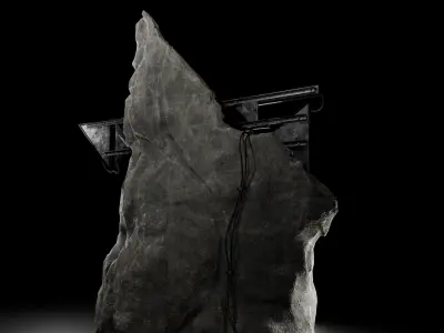 Delta facade logo signboard and decal Low-poly 3D model