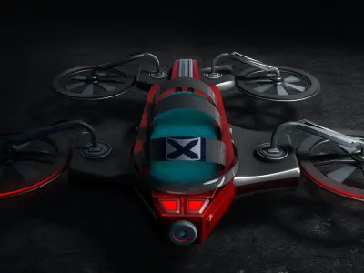 Sci Fi Drone 3D model 5