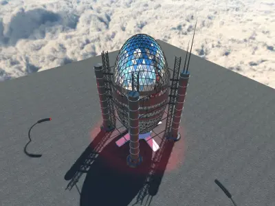 Sci-Fi Building 2 3D model