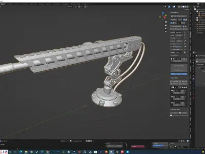High Quality Laser Cannon 3D model