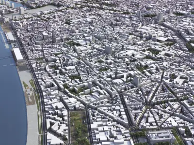 Antwerp - 3D City Model Low-poly 3D model