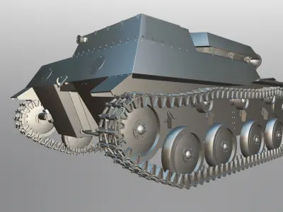 Tank T-40  3D model