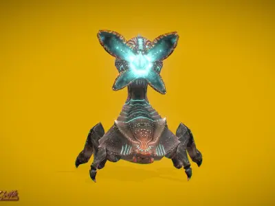 Aliens Spitter Low-poly 3D model