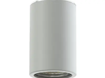 White Cylindrical Light 3D Model 3D model