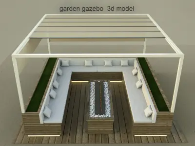 garden gazebo 3d model 3D model