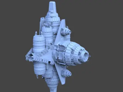 Star Freighter Ship design 1 3D model