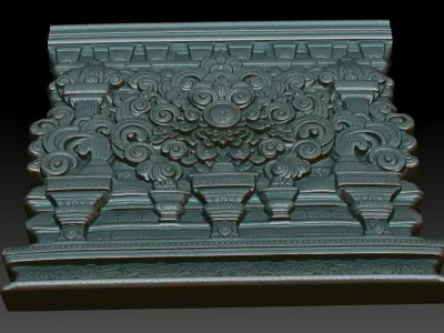 Indian Temple Wall basrelief 04 240613 3D print model