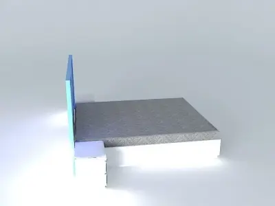 bed with light Free 3D model