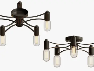 CEILING LAMP LOFT DROPLET TOP 3D model