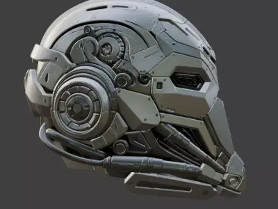 SciFi Helmet 3D model