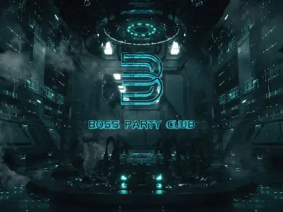 Scifi mechanical LOGO design Spaceship cabin core space 3D model