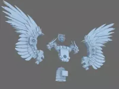 Cyber Samurai V8 Dragon King Jetpack 3D print model