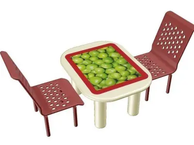 Stunning Dining Table Set 3D model