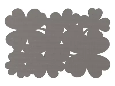 Trefle Rug Taupe Free 3D model