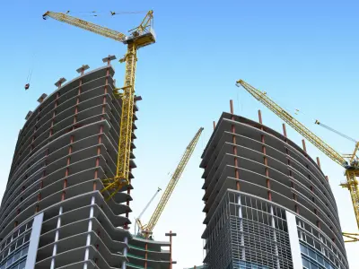  Tower crane LIEBHERR 710 HC-L Litronic and Construction Skyscraper 