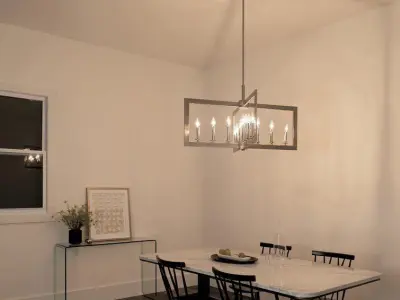 13 - Light Candle Style Geometric Chandelier 3D model
