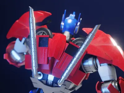 Optimus Prime Transformers Prime Character Rig Low-poly 3D model