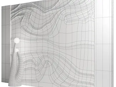 Decorative panel Wave 3D model