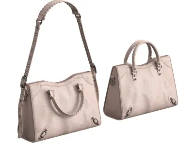 Balenciaga Le City Medium Bag Cream Low-poly 3D model