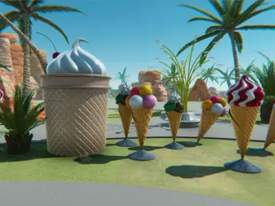 Shop icecream 3D model