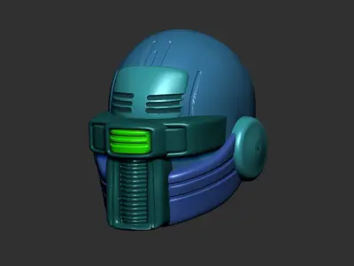 helmet high poly sculpt 3d printable ver 7 3D model 3D model
