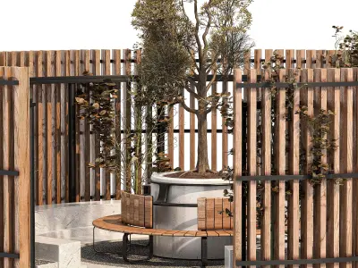 Wooden Garden Pod 02 3D model