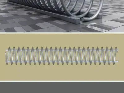 Spiral Bike Stand -2- Low-Poly Version Low-poly 3D model